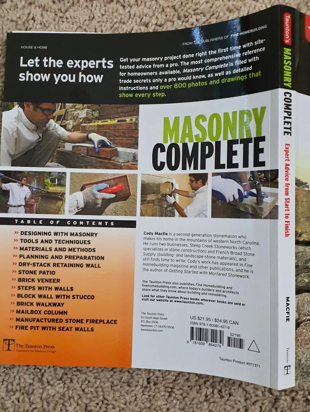 Taunton's Masonry Complete Expert Advice from Start 2 Finish by Cody Macfie 2012